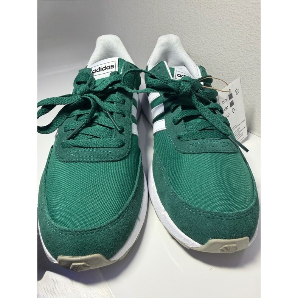 Adidas Run 60s 2.0 Green and White Classic Trainer
